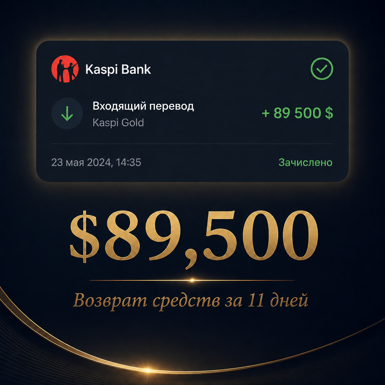 Возврат $89,500